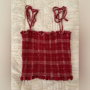 Reformation plaid top sz medium